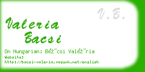 valeria bacsi business card